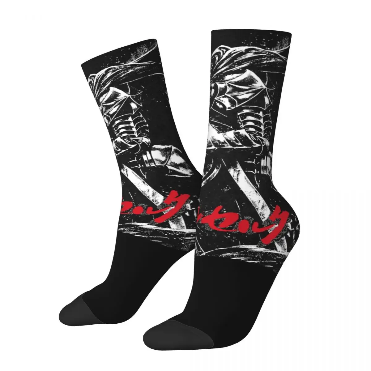 Japan Anime Berserk Guts Design Theme Crew Socks Accessories for Men Women Cozy Crew Socks