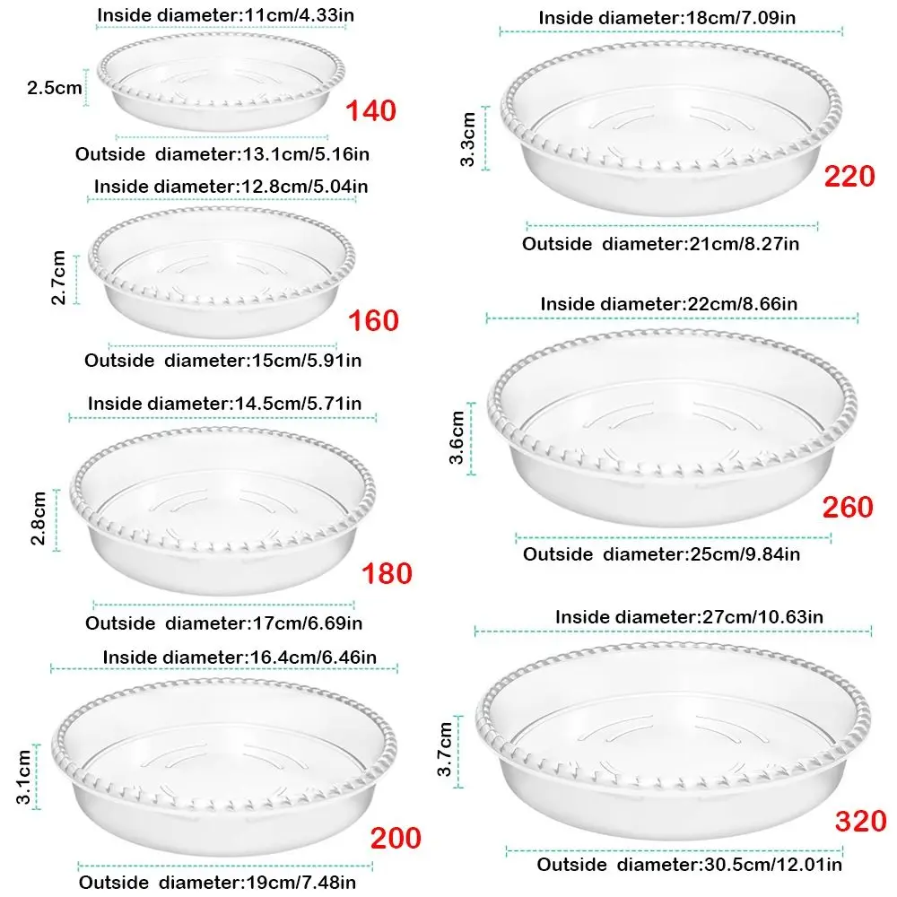 صينية وعاء نباتات بلاستيكية عالية الجودة، صواني تنقيط متينة وواضحة، صينية زهور قوية للنباتات الداخلية والخارجية
