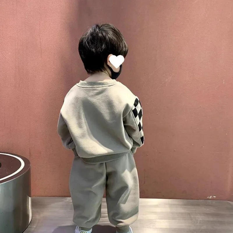 Kawaii Casual Coat Set Fashion 2-piece Children's Clothing Infant Puffer Teen Clothes From 12 to 14 Years Old boy Spring Autum