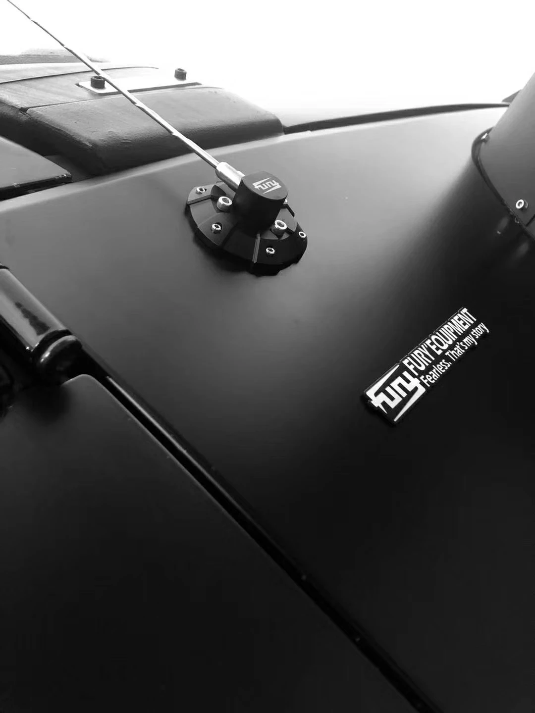 TLF Fury 2007-2017 CNC عملية سبائك الألومنيوم غطاء قاعدة هوائي الراديو لرانجلر JK #4