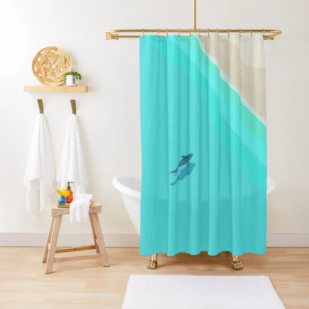 

Shark on the beach Shower Curtain Bathroom Decor Shower Sets For Bathroom Bathroom Box Fabric Curtain