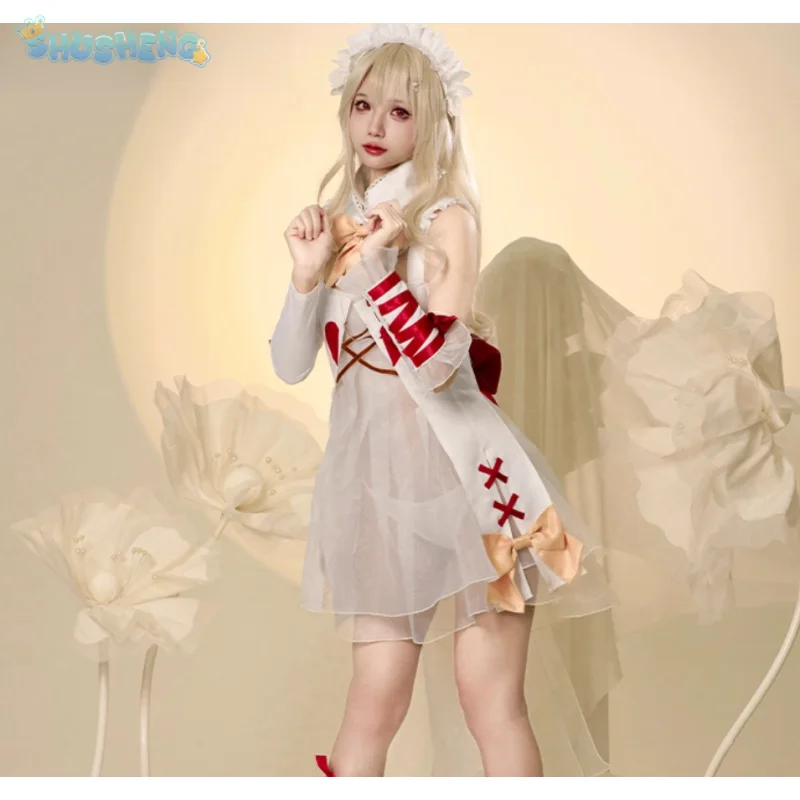 مصير FGO Illyasviel von Einzbern تأثيري أنيمي مصير/كاليد بطانة زي أغطية الرأس قفازات التعادل الدعائم فستان الهالوين النساء مجموعة