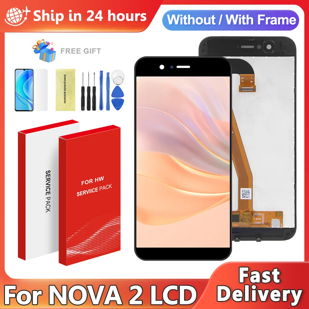Экран для Huawei Nova 2 PIC-AL00 PIC-TL00 PIC-LX9 ЖК-дисплей с дигитайзером сенсорного экрана в сборе Замена Nova2 Экранный дисплей