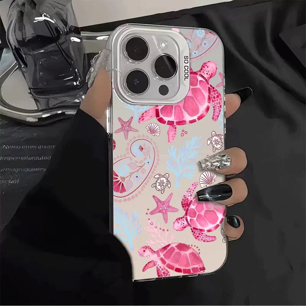 Luxury Matte Case For Samsung Galaxy S26 S25 Note 20 FE Ultra Plus Edge A56 A55 A54 A53 A36 A35 A26 A16 A15 5G Sea Turtle Cover