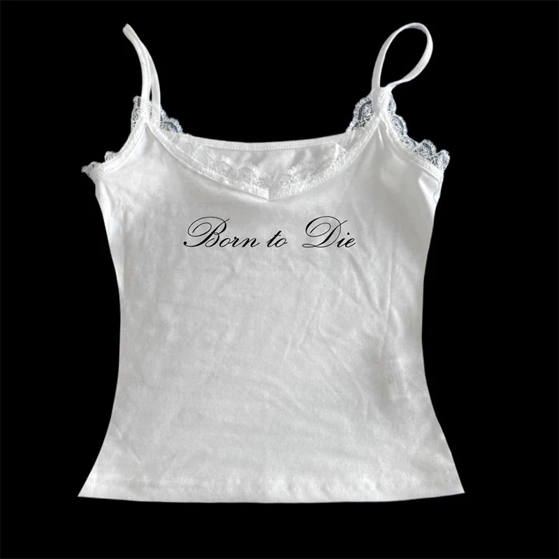 Women's Sleeveless Camisole Y2K Sexy Lace Streetwear Hip Hop Punk