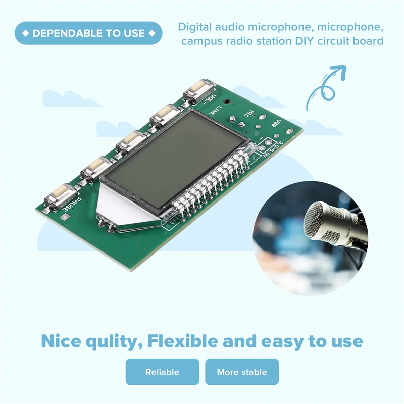 ABJF-FM Wireless Transmitter Module FM Transmitter Module For Campus Radio Stations For Microphones