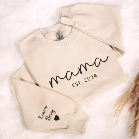 Персонализированная толстовка Mama с вышивкой
