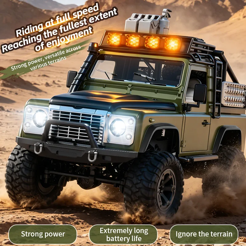 KF90 1:12 2.4G 4WD RC Climbing Car Off-Road RTR High Speed Drift Truck With LED Light  Remote Control Vehicle Toys Gift