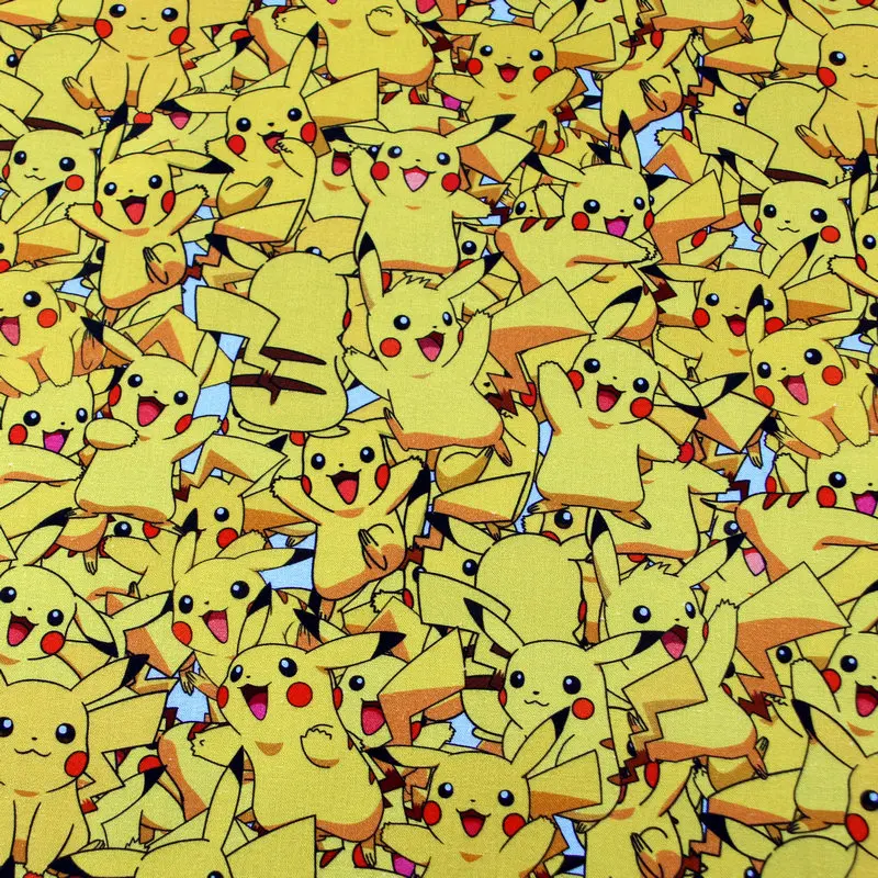 140cm di larghezza Pokemon Anime giapponese 100 tessuto di cotone per fai da te Patchwork tessile Tissu abbigliamento per la casa cucire materiale