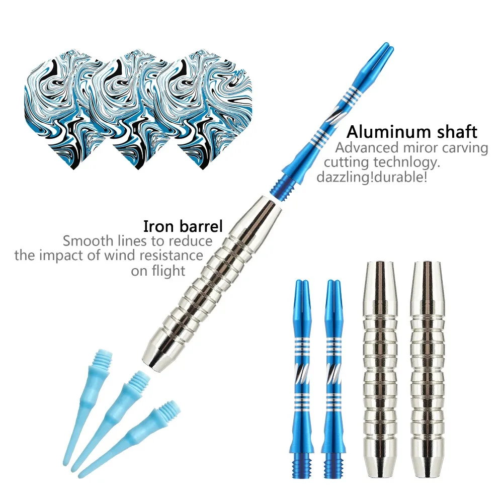 3 pieces of Flowing Darts, Soft Sharp Professional 21g Competitive Dart Indoor Sports Throwing Electronic Dart Set