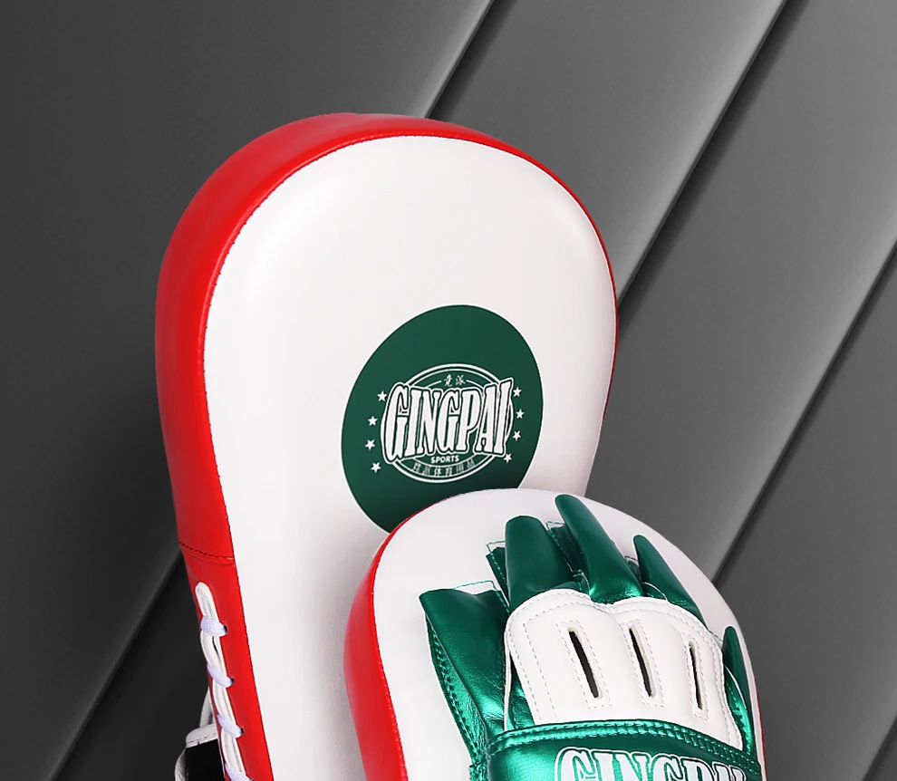 PU-Leder Hand- und Fußziel Schaum Boxer Pads Trainingshandschuhe für Boxen Taekwondo Sanda für Damen Herren Fitnessgeräte – Detail 2