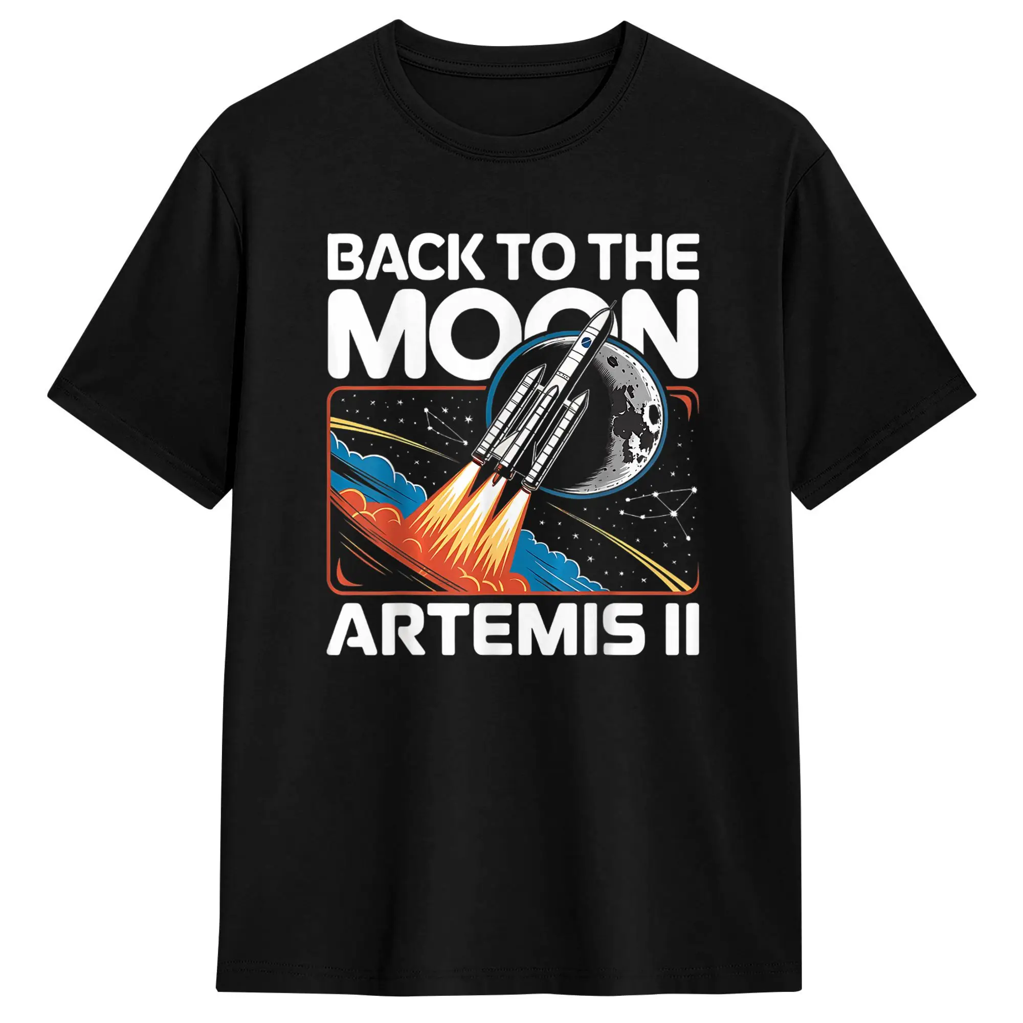 Artemis 2 Mission Logo T Shirt Summer Cotton T-Shirt for Couple Design Tee Shirt Short-Sleeved Vintage 2026 New Men Women Tees