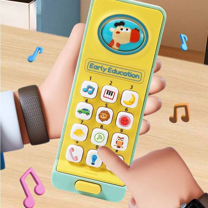 Kids Early Education Puzzle Simulation Cell Phone Toys Creative New Telephone Multifunctional Sound Toy With Light And Music