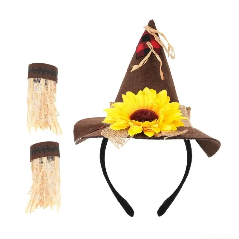 31BF Autumn Harvest Charakterhut mit passenden Handgelenk- und Fußfesseln für Erwachsene