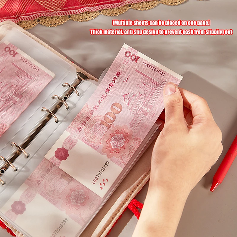 Chinese Style Reusable Challeng Saving Money Notebook Large Capacity Savings Binder Portable Budget Savings Challenges Book