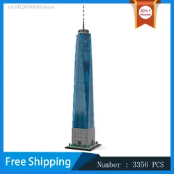 Freedom Tower  MOC Building Blocks Modular One World Trade Center 1:800 Scale Architectural Model DIY Bricks City View Series