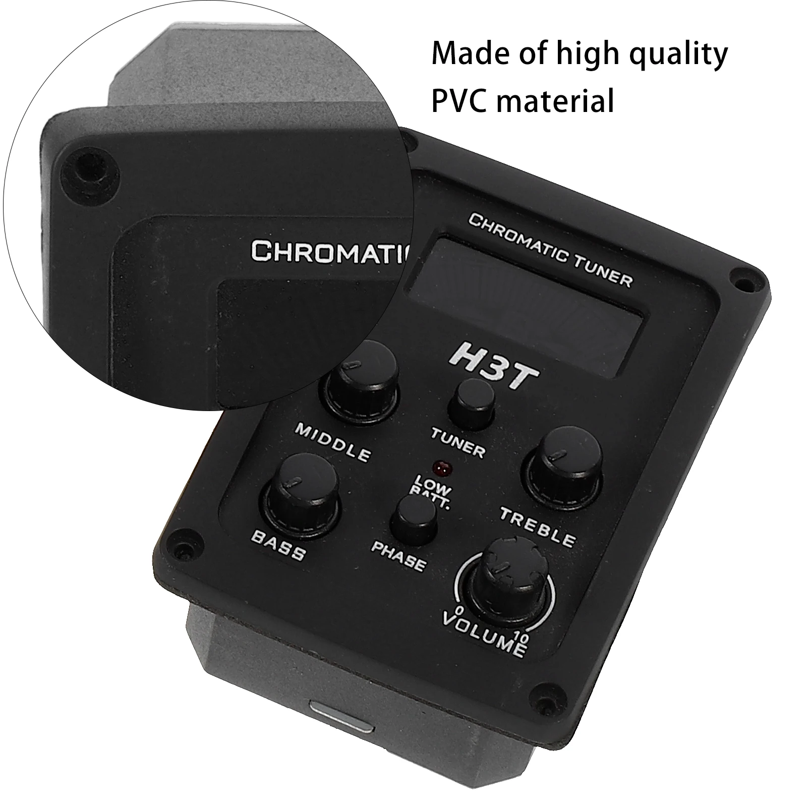 

4 Band Acoustic Guitar EQ Equalizer Preamp Piezo Pickup System Display Screen LCD Tuner Mic Folk Guitar Accessories