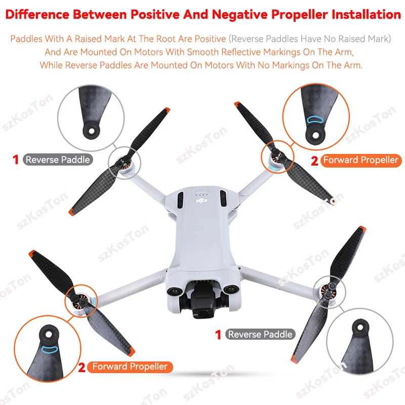 DJI 드론 액세서리용 접이식 소품 블레이드, 경량 프로펠러, 플라스틱 및 탄소 섬유, DJI Mini 3 4 Pro