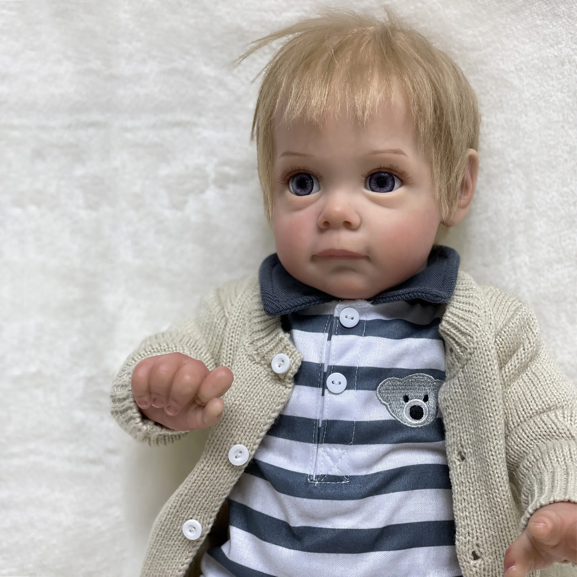 Maggie Reborn Boy Handsome Bebe Reborn Doll Handmade muñeca bebe reborn bebê reborn bebê reborn reailista Gifts for Child