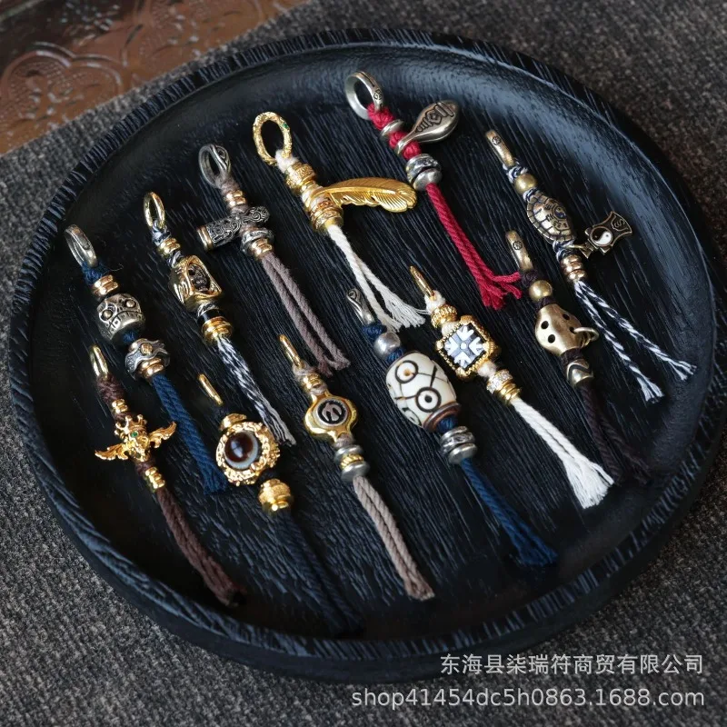 A Authentic Tibetan Side Hanging Set Versatile DIY Bracelet Spacer Beads Braided Pendant Fine Handmade Creative Charm Ornament
