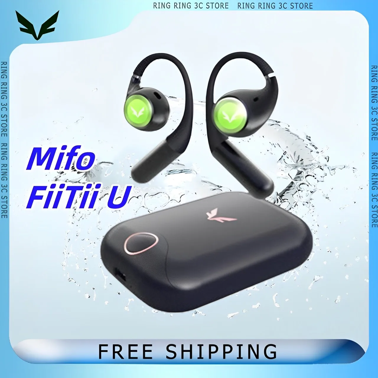 Mifo FiiTii U Open Sports Headphones Bone Conduction Bluetooth Earphones Waterproof Long Battery Life Sports Custom Headphones