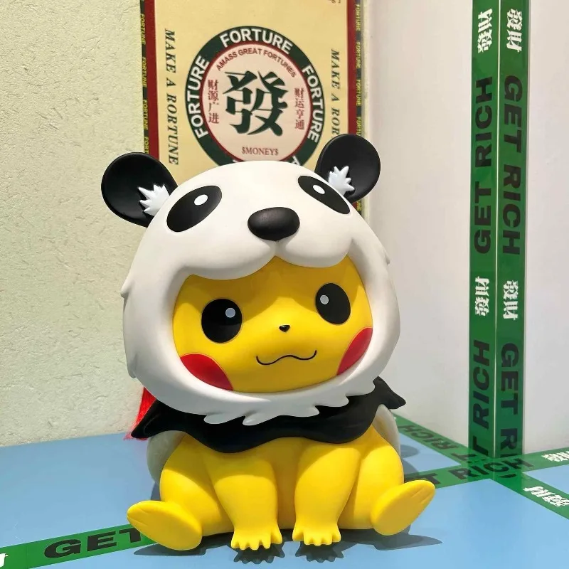 

Large 32cm Pokemon Panda Pikachu Figure Cartoon Anime Figurine Home Decoration Ornament Gift for Kids Girls