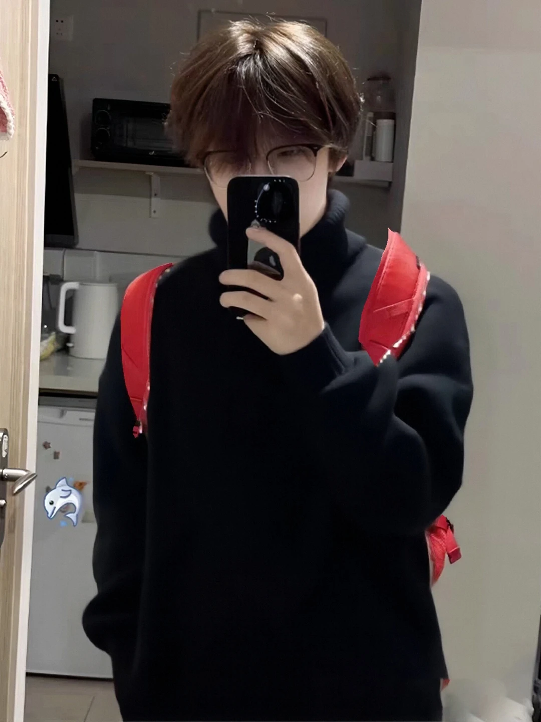 

Мужская трикотажная кофта Cleanfit с высоким воротником и флисовой подкладкой, утолщенная зимняя внутренняя рубашка, черная, стильная и элегантная, базовый слой, верхняя одежда