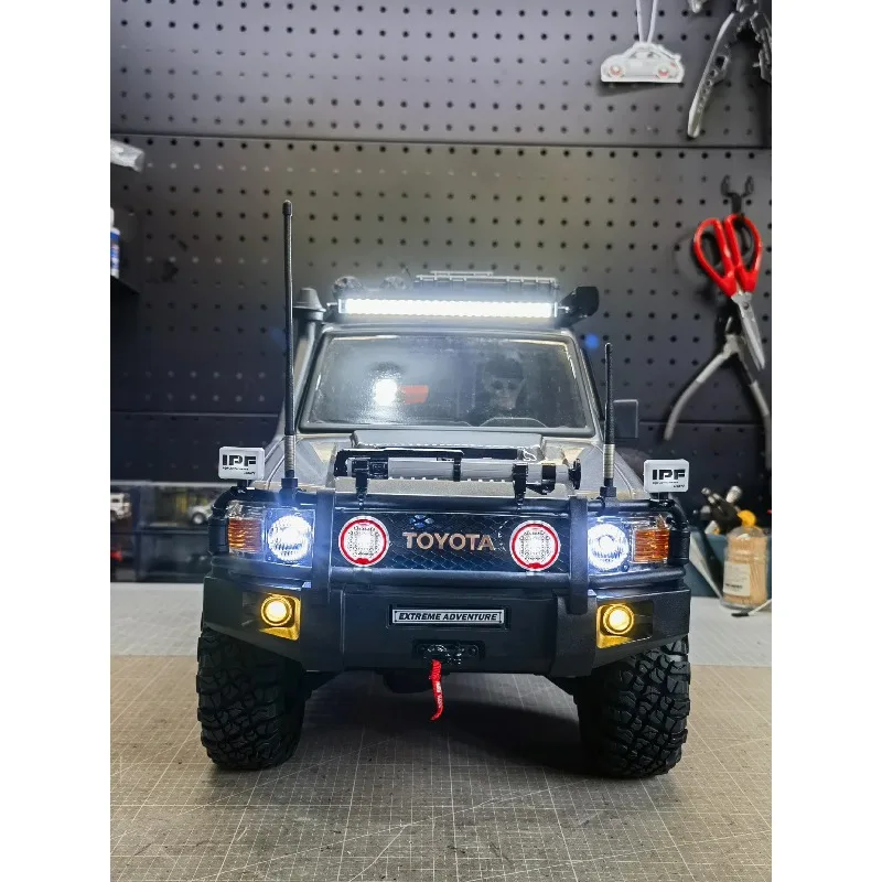 

For RGT EX86160 EX86190 EX86020 1/10 LC79/76/71 RC Truck, GRC Hats & ARB Style LED Light Bars Front Bumper Bull Bar