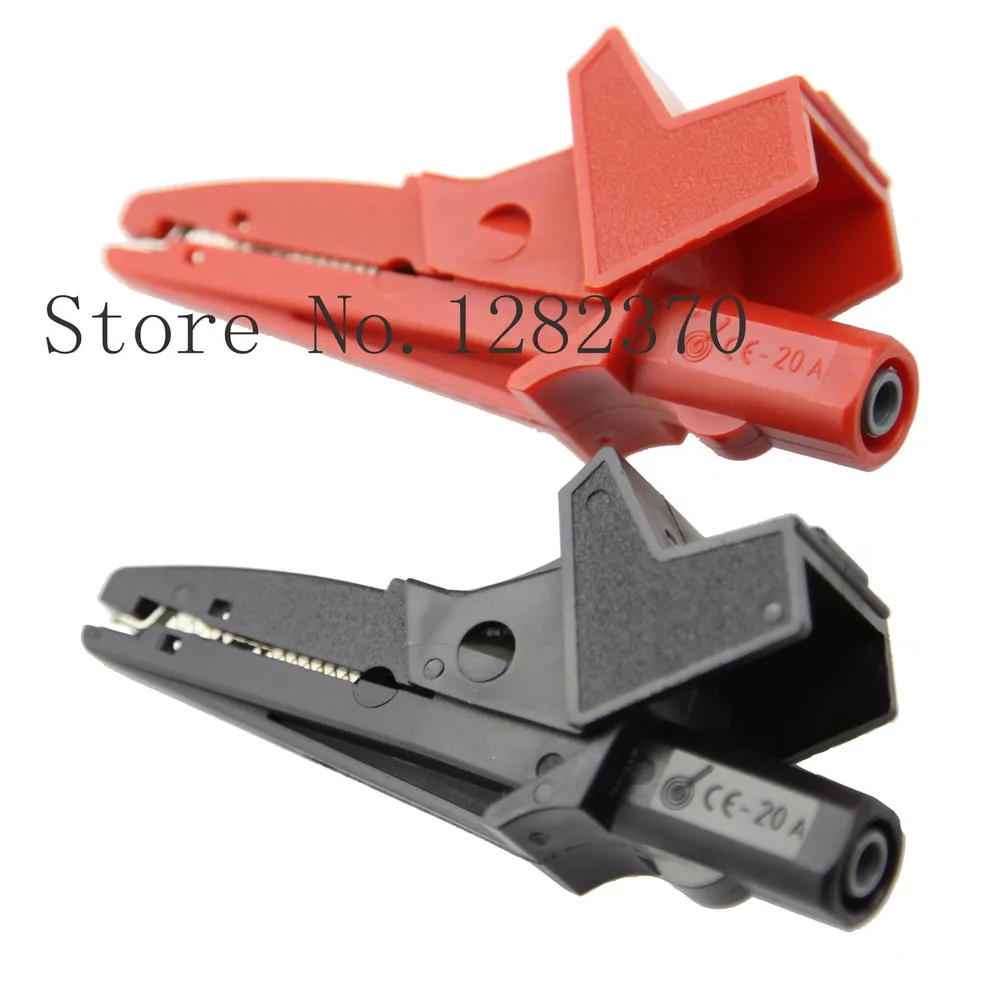 [SA] Germany imports large jack-safe insulation 4mm crocodile clip Safety Alligator Clips  --10PCS/LOT