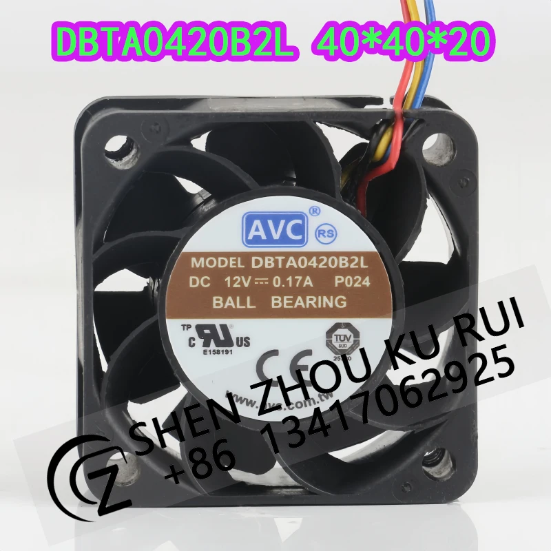 

AVC 12V 0.17A 4020 cooling fan pwm Temperature control server chassis power supply DBTA0420B2L