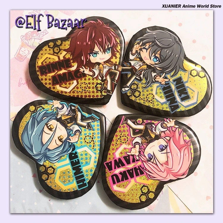 

Amagi Rinne Shiina Niki Oukawa Kohaku Ensemble Stars Game Badge Brooch Pin Collection Pendant Bedge Clothes Ornament Souvenir