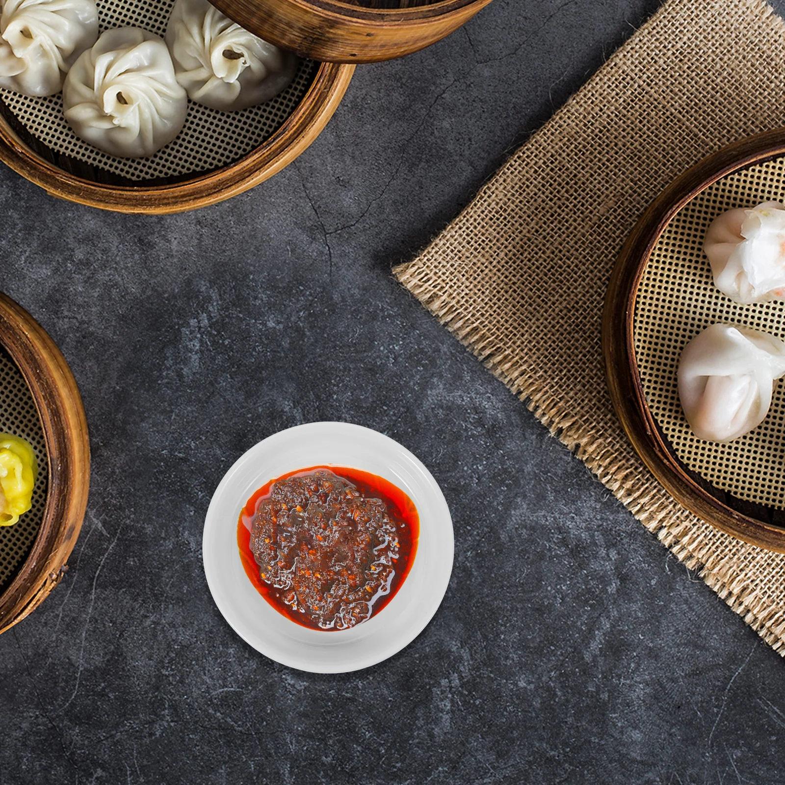 

2Pcs Ceramic Soy Sauce Dishes Plain Color Ethnic Pinch Bowls for Sauce Dipping Condiment Serving Bowls