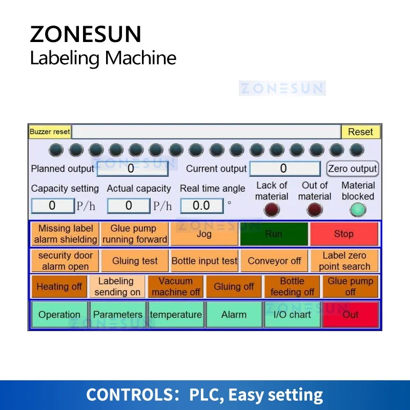 ZONESUN ماكينة لصق العلامات الأوتوماتيكية بالحرارة BOPP Label 12000 زجاجة/ساعة مضخة أسطوانية ZS-CYXR12
