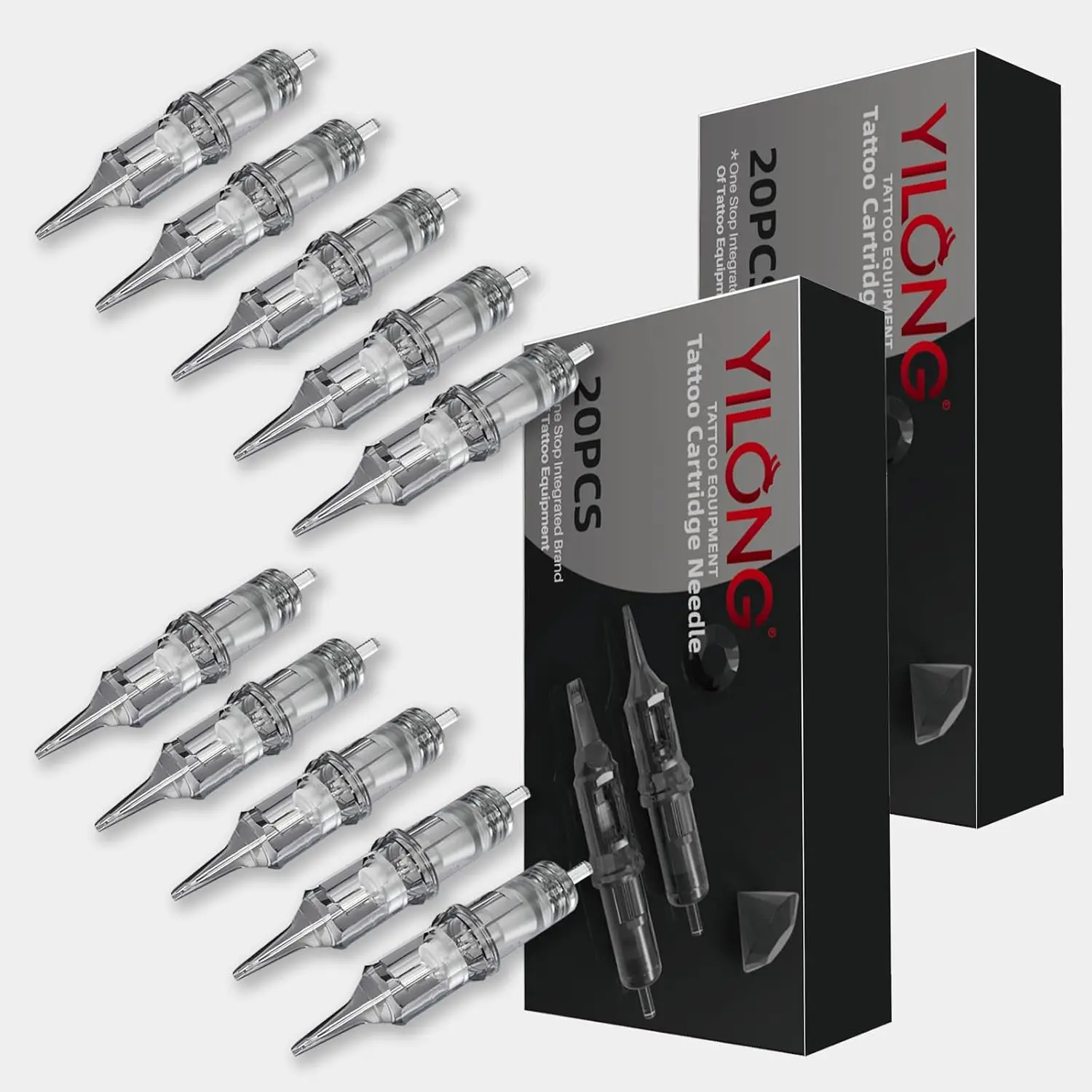 

20pcs Disposable Tattoo Cartridges, Assorted Magnum & Liner Needles for Rotary Pen