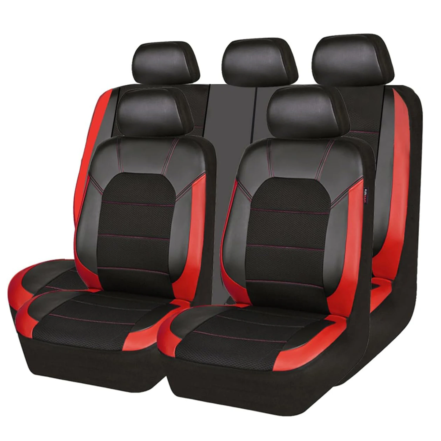 

Универсальный комплект из 9 чехлов для автомобильных сидений, полный набор для 5-местных автомобилей, кожаные защитные чехлы с накладками на подголовники, водонепроницаемые и дышащие, для легковых автомобилей и внедорожников.