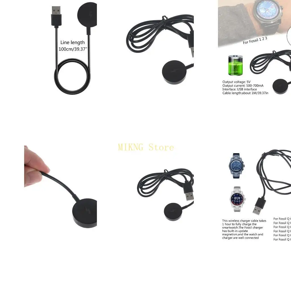 

USB Wireless Charging Mini Dock Power Adapter Cable Suitable for Fo-ssil Gen 1 2 3 Sport Smartwatch best sale