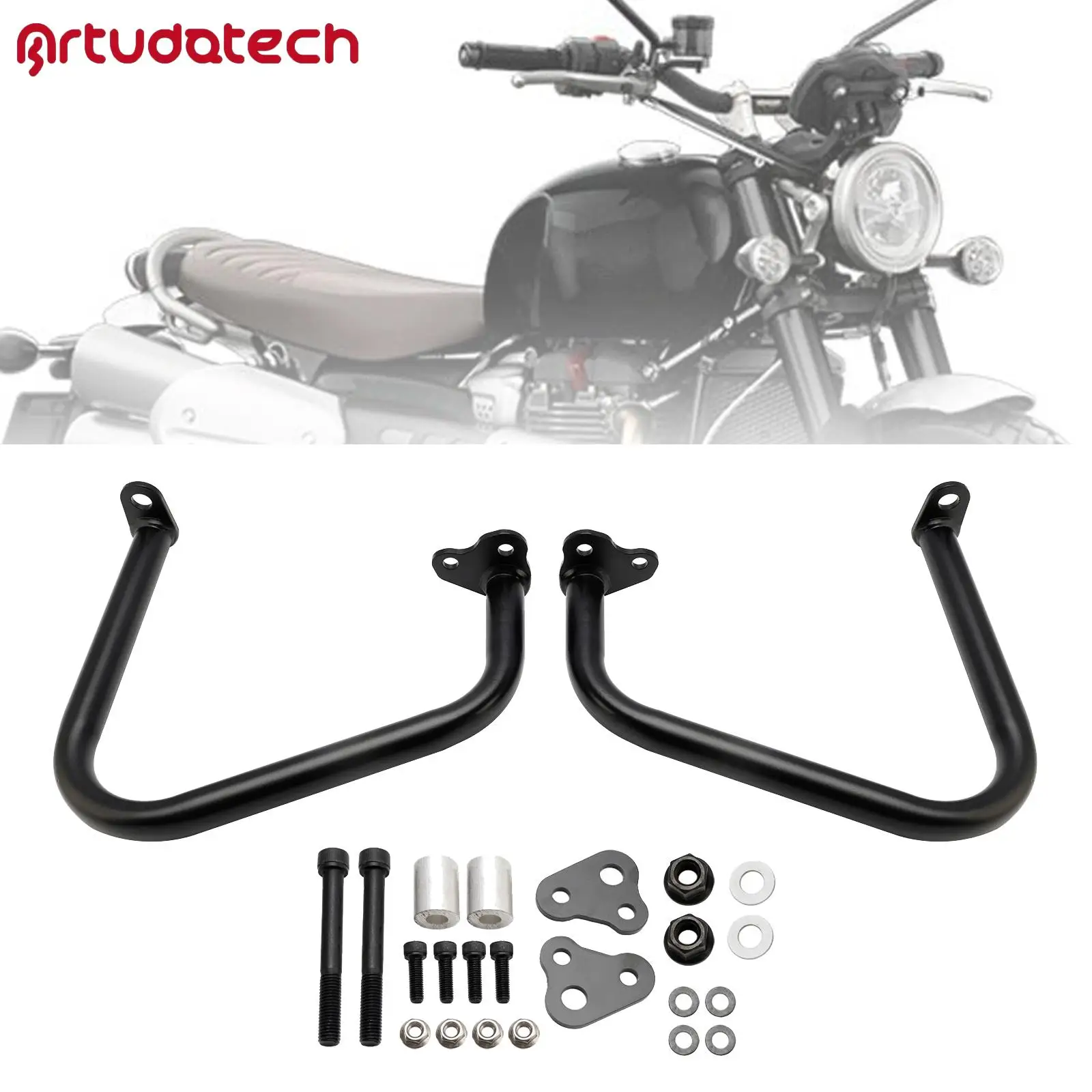 

Engine Guard Frame Anti-Crash Bumper Protector for Scrambler 1200 Xc Xe 2021 2022 2023 2024