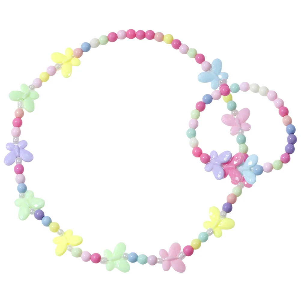 

Jewelry Children's Set Pretend for Toddler Girls Baby Safe Bracelets Toy Little Necklace Flower Colorful Toys Kids