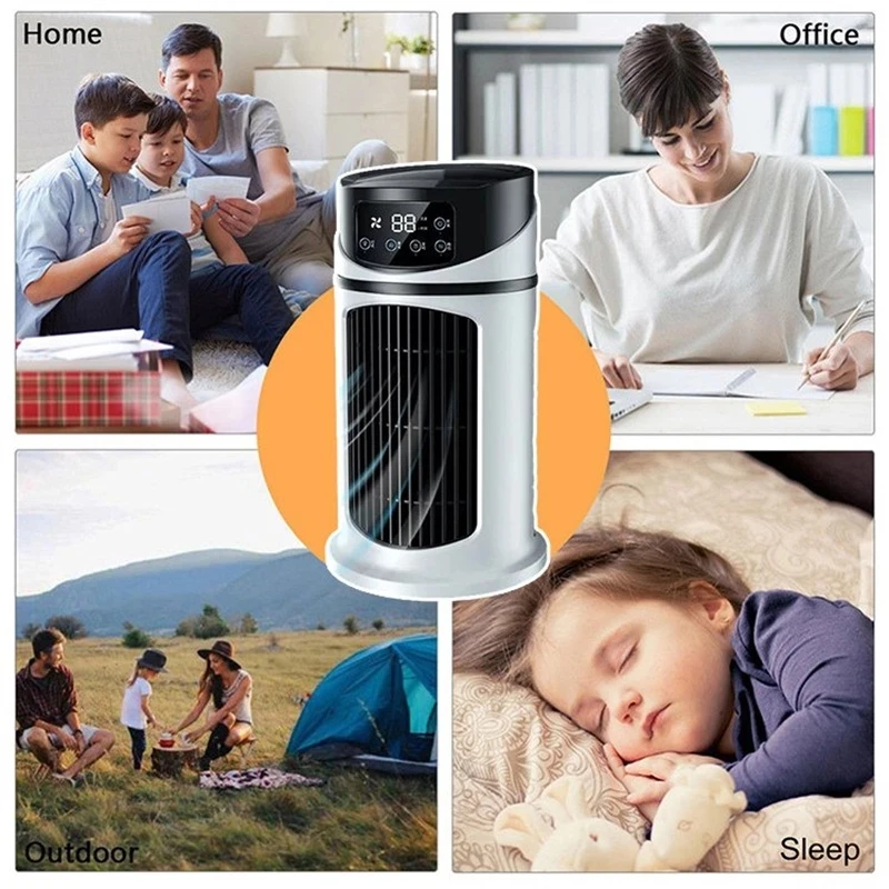 Minienfriador de aire para el hogar, aire acondicionado portátil para oficina, ventilador de refrigeración de escritorio, humidificador de aire, novedad de 2023