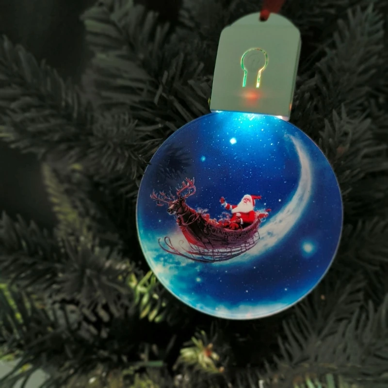 Thermal Sublimation Acrylic Light Pendant Thermal Transfer Christmas Pendant