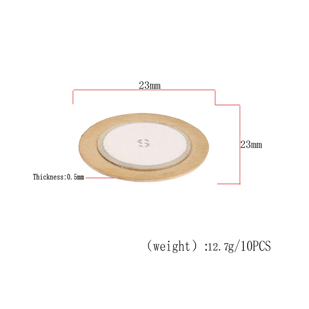 

Small Copper Sheet 2.3X2.3Cm Acoustic Guitar Pickup Piezo Diaphragm Disc 4.6Khz 100Mm Leads 27Mm Brass Plate For Mics Drums