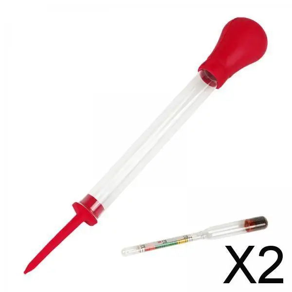 2X Battery Hydrometer Hydrometer Density Meter for Automobile Vehicle