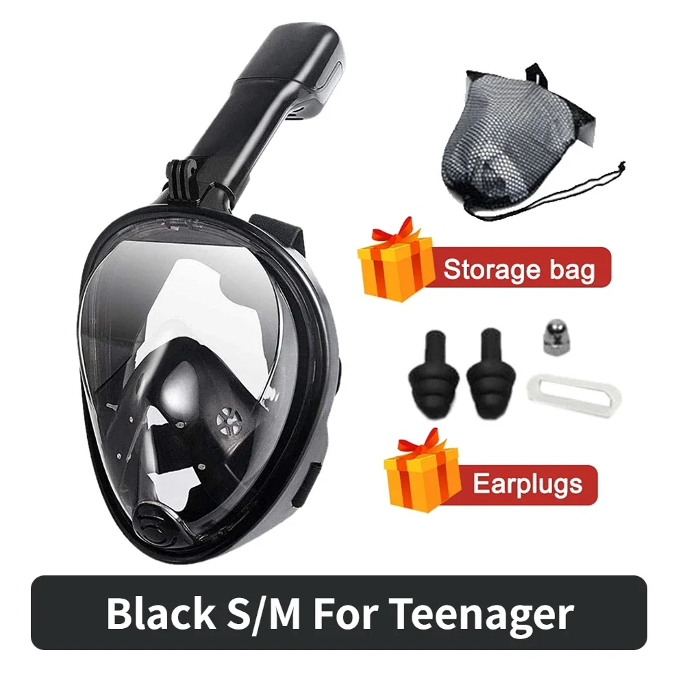 Professioneel snorkelduikmasker onderwater scuba volgelaatsnorkelmasker anti-condensbril voor kinderen volwassen zwemuitrusting