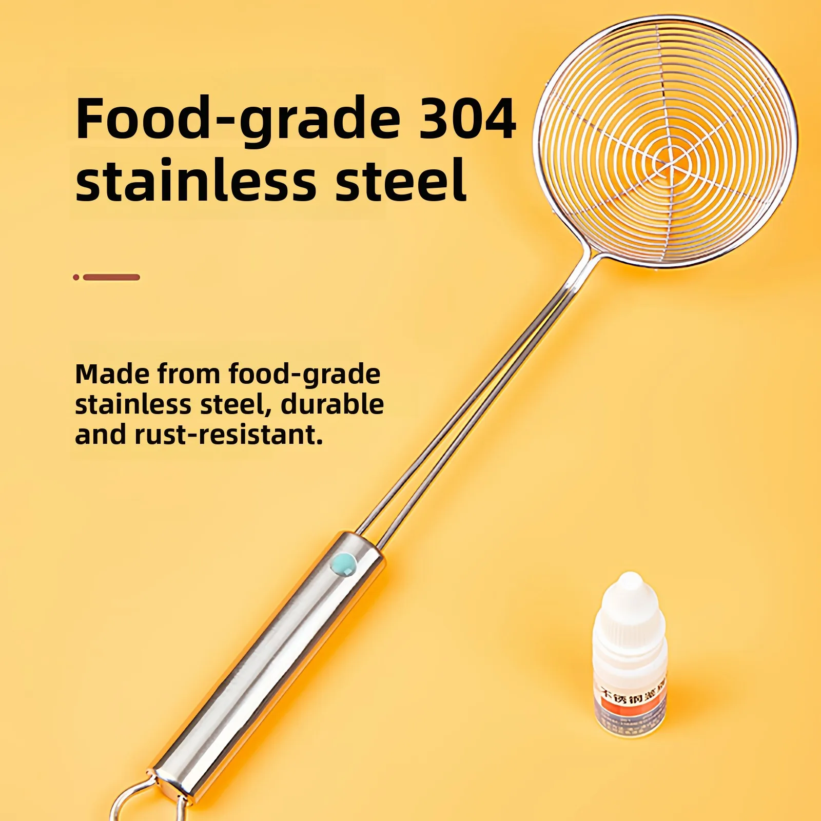 Colador de Perlas de Acero Inoxidable para Té con Leche, Cuchara para Fideos Redondos, Red de Filtrado, Utensilios de Cocina, Cucharón para Sopa