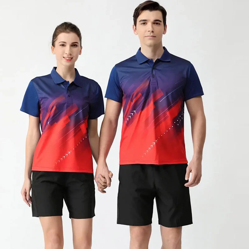 

Мужские и женские детские теннисные рубашки, быстросохнущие дышащие футболки с принтом для пинг-понга, гольфа, одежда для настольного тенниса, настольная форма для бадминтона