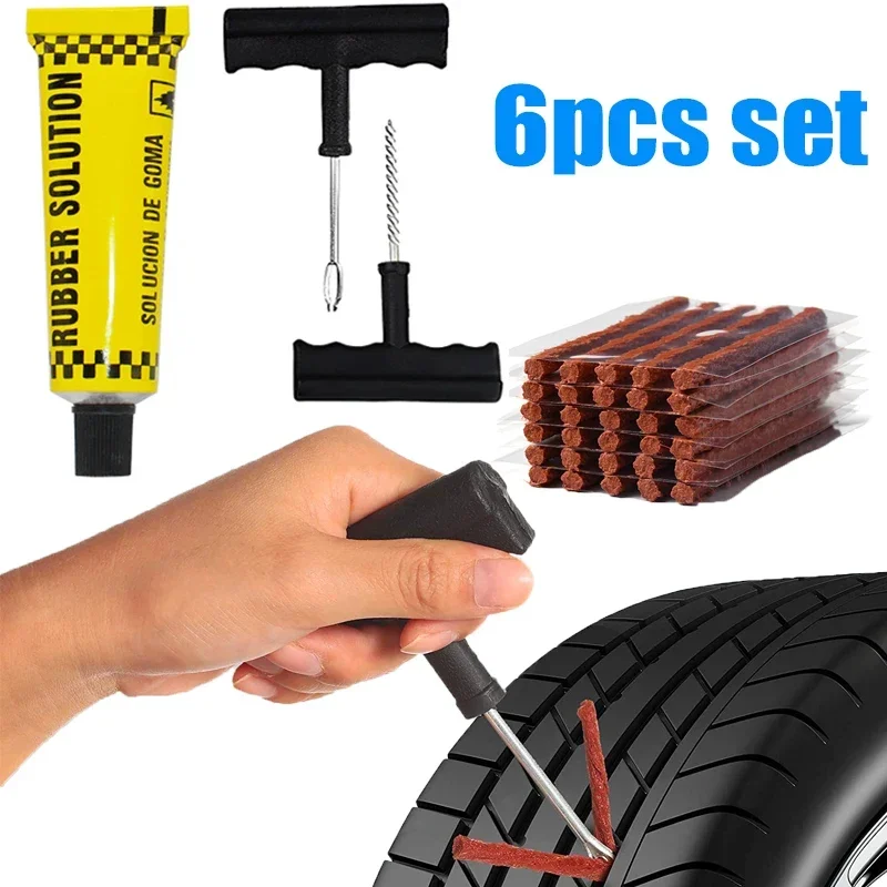 AliExpress NONE Durable Universal Vacuum Tubeless Tyre Repair Kit Rubber Strips Plug Seal for Car Motorcycle Bicycle Emergency Flat Fix