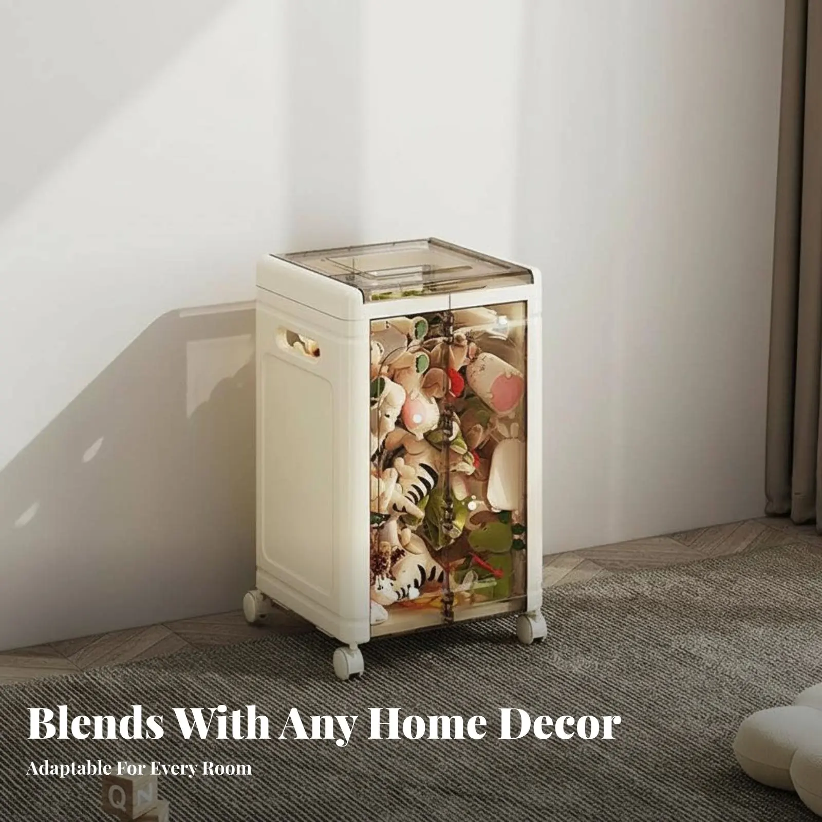 折りたたみ式おもちゃ収納ボックス-車輪付き-大容量-簡単組み立て-保護者、学生、家庭、リビングルーム向け