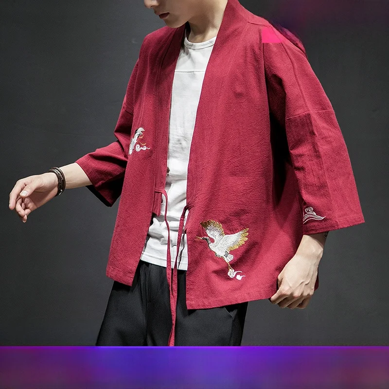 

White Long Sve Kitchen Chef Work orm Men's Sle Sui Restaurant Japanese Cuisine Chef Clothing Cotton Linen Material