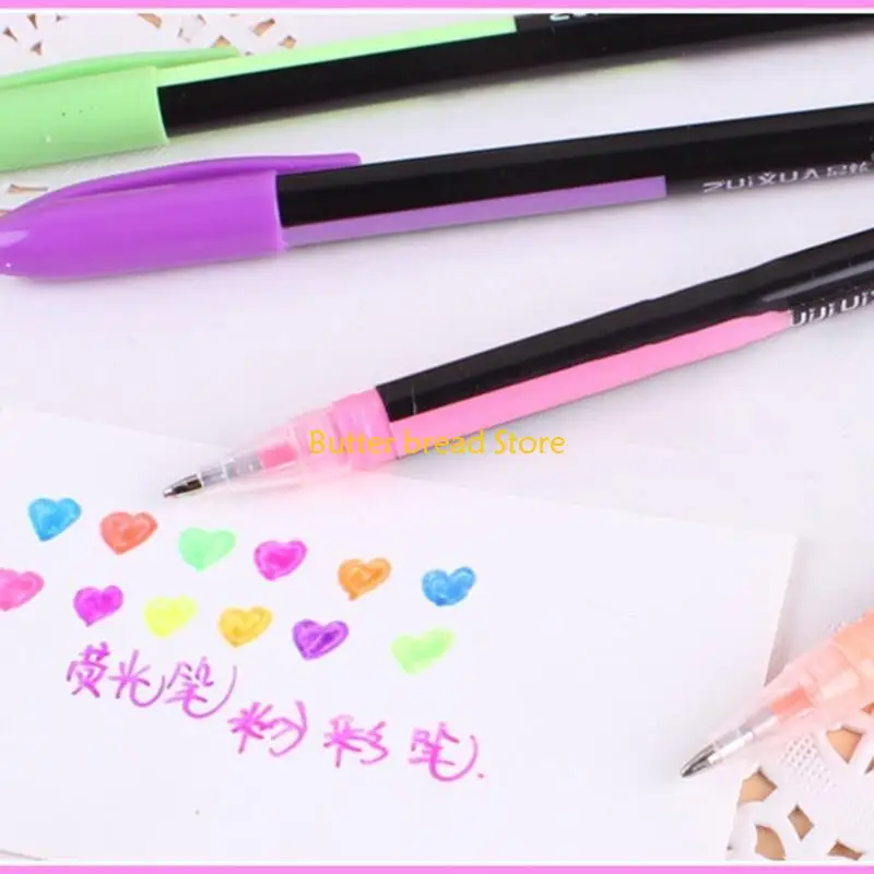 

W89C 12 цветов, набор гелевых ручек, блестящий хайлайтер, пастельные ручки для школы, офиса, книжка-раскраска для рисования,