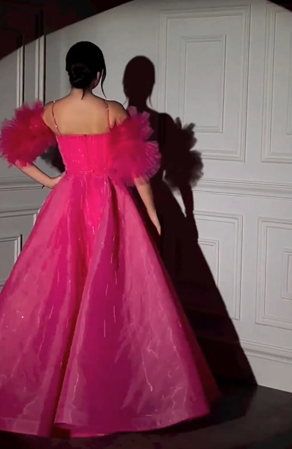 Vestido de fiesta sin tirantes para quinceañera, traje de noche Formal de crepé con lentejuelas y hombros descubiertos, a la moda